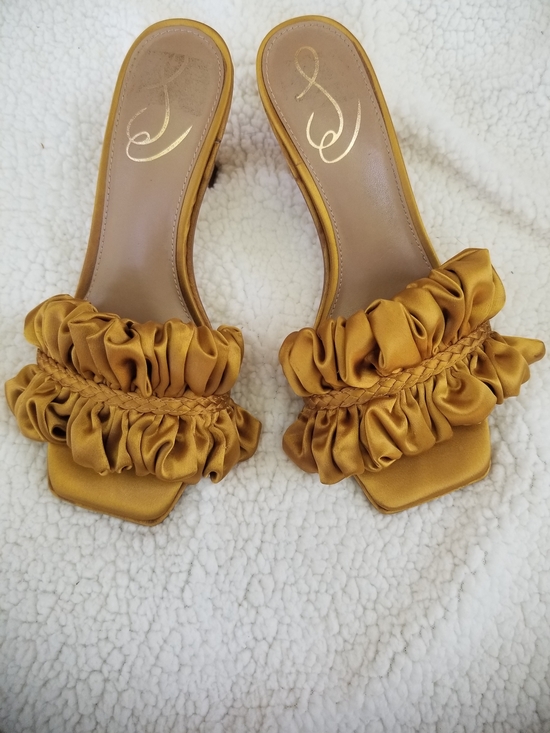 Sam Edelman Shoes - Ruffled Satin Sam Edelman Kitten Heels